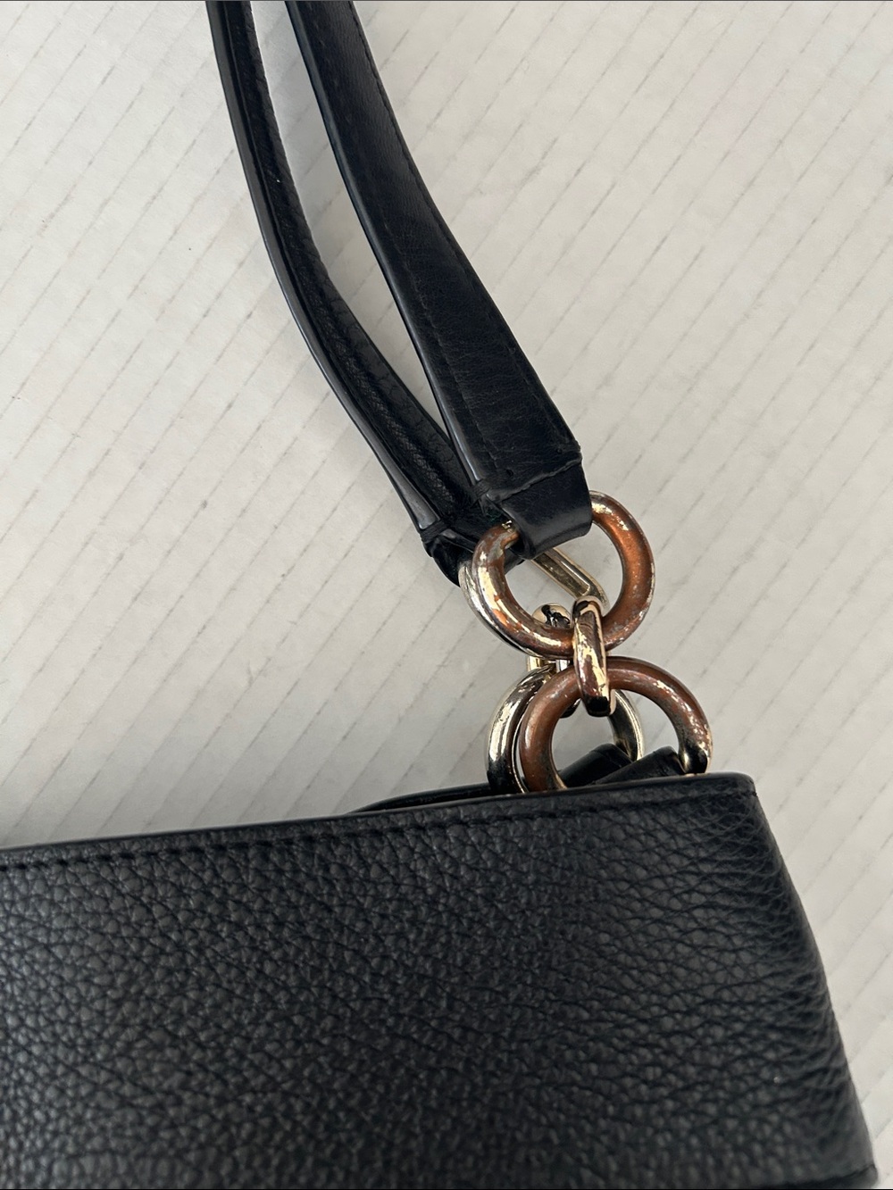 Coach Lexy Black Pebbled Leather Shoulder Bag - Picture 8 of 16
